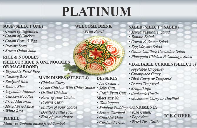 Platinum Menu